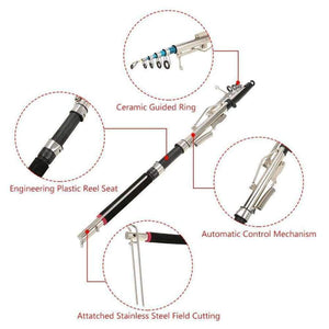 Planet Gates 2.1/2.4/2.7m Fishing Rod Adjustable Telescopic Automatic Pole Sea Shore River Lake Fishing Tackle Canaas De Pescar