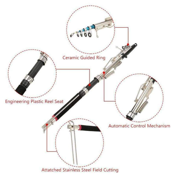 Planet Gates 2.1/2.4/2.7m Fishing Rod Adjustable Telescopic Automatic Pole Sea Shore River Lake Fishing Tackle Canaas De Pescar