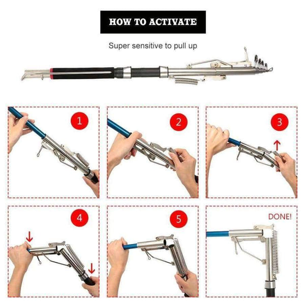 Planet Gates 2.1/2.4/2.7m Fishing Rod Adjustable Telescopic Automatic Pole Sea Shore River Lake Fishing Tackle Canaas De Pescar