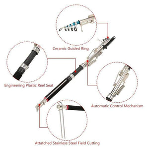 Planet Gates 2.1/2.4/2.7m Fishing Rod Adjustable Telescopic Automatic Pole Sea Shore River Lake Fishing Tackle Canaas De Pescar