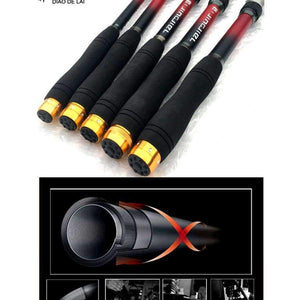 Planet Gates 2.1 m Telescopic Fishing Rod 99% Carbon Fiber 2.1-3.6M Carbon Spinning Pole Sea Fishing Stick Metal Ring