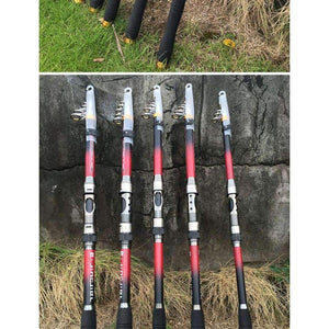 Planet Gates 2.1 m Telescopic Fishing Rod 99% Carbon Fiber 2.1-3.6M Carbon Spinning Pole Sea Fishing Stick Metal Ring