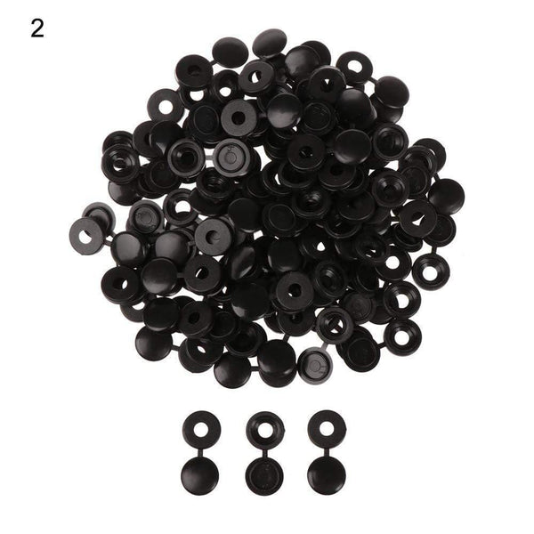 100Pcs Practical Hinged Plastic Screw Fold Snap Protective Cap Button Nuts Cover Bolts Protect Furniture Exterior Decor Hardware