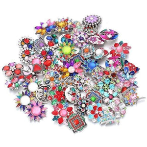 Planet Gates 2 10pcs/lot 18mm Snap Jewelry Mix Many Styles 18mm Metal Snap buttons Gold Rose Gold Buttons Rhinestone Snaps Jewelry