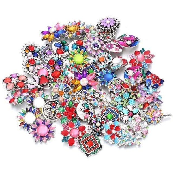 Planet Gates 2 10pcs/lot 18mm Snap Jewelry Mix Many Styles 18mm Metal Snap buttons Gold Rose Gold Buttons Rhinestone Snaps Jewelry
