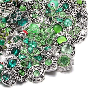 Planet Gates 2 10pcs/lot High Quality Snap Button Jewelry DIY Crystal Rhinestone Flower 18mm 20mm Metal Snap Buttons Fit Snap Bracelet Bangle