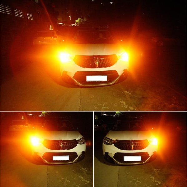 Planet Gates 2*1156 BA15S P21W/BAU15S PY21W/T20 7440 W21W LED Turn Signal Light Bulb Canbus Error free No Hyper Flash Amber 144SMD