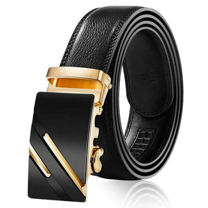 Leather Belt Business Trouser Strap Pant Ceinture  Cow Skin Automatic Buckle Cowhide Men Belts
