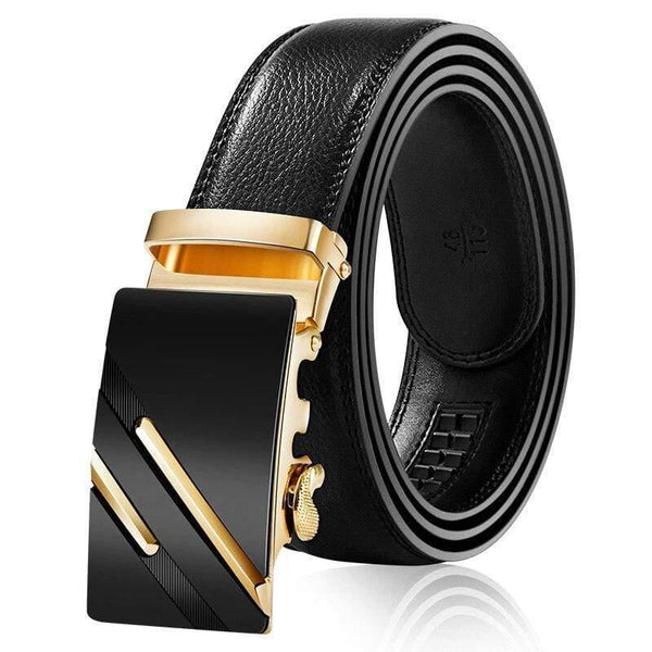 Leather Belt Business Trouser Strap Pant Ceinture  Cow Skin Automatic Buckle Cowhide Men Belts
