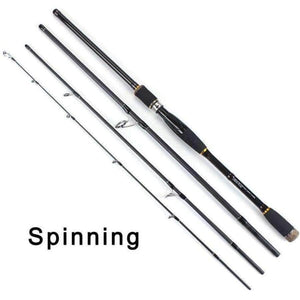 Planet Gates 2.1m 2.4m 2.7m 3.0m 100% Carbon Fiber Rod Spinning Fishing Rods Casting Travel Rod 4 Sections Fast Action Fishing Lure Rod