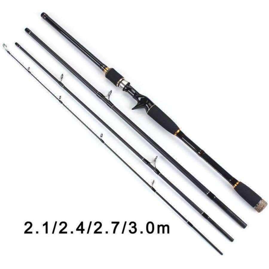 Planet Gates 2.1m 2.4m 2.7m 3.0m 100% Carbon Fiber Rod Spinning Fishing Rods Casting Travel Rod 4 Sections Fast Action Fishing Lure Rod