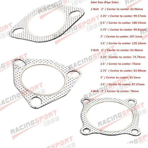Planet Gates 2"/2.25"/2.5"/2.75"/3" 2/3/4Bolt Turbo Exhaust Manifold Gasket Downpipe Flange