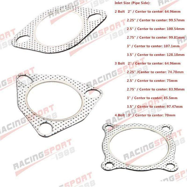 Planet Gates 2"/2.25"/2.5"/2.75"/3" 2/3/4Bolt Turbo Exhaust Manifold Gasket Downpipe Flange