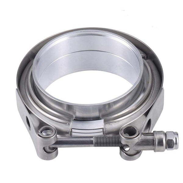 Planet Gates 2/2.25/2.5/2.75/3/3.5/4/4.5/5 Inch V-Band Clamp Stainless Steel Exhaust Downpipe Clamp Flat Flange Assembly Car Accessories