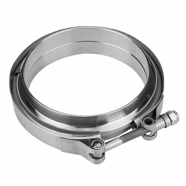 Planet Gates 2/2.25/2.5/2.75/3/3.5/4/4.5/5 Inch V-Band Clamp Stainless Steel Exhaust Downpipe Clamp Flat Flange Assembly Car Accessories