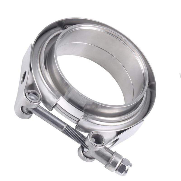 Planet Gates 2/2.25/2.5/2.75/3/3.5/4/4.5/5 Inch V-Band Clamp Stainless Steel Exhaust Downpipe Clamp Flat Flange Assembly Car Accessories