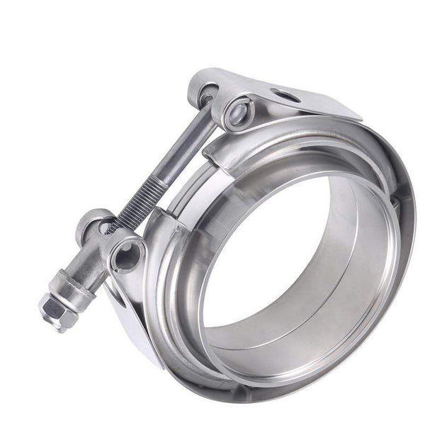 Planet Gates 2/2.25/2.5/2.75/3/3.5/4/4.5/5 Inch V-Band Clamp Stainless Steel Exhaust Downpipe Clamp Flat Flange Assembly Car Accessories