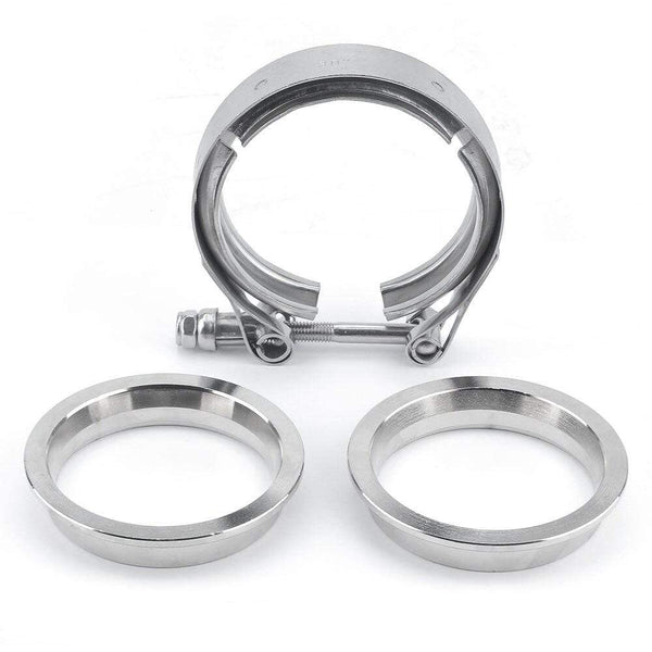 Planet Gates 2" 2.25'' 2.5" 3" 3.5" 4'' Car Exhaust V Band Clamp Flange Kit QUICK RELEASE CLAMP