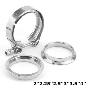 Planet Gates 2" 2.25'' 2.5" 3" 3.5" 4'' Car Exhaust V Band Clamp Flange Kit QUICK RELEASE CLAMP