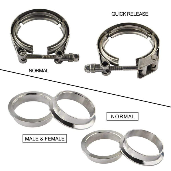 Planet Gates 2" 2.5" 3" 3.5" 4" Car Motocycle Steel Stainless Flange V band Exhaust Clamp V-Band 1.5 2 2.5 3 3.5 4 Inch Vband Clamps