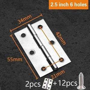 2pcs/set Stainless Steel Cabinet Door Hinge Boat Marine Cabinet Butt Hinge  1.5"/2"/2.5"/3"/4 Inch Length Used For Door Windows