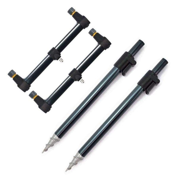 Planet Gates 2+2 Carp Fishing Bank Sticks and Buzz Bars for Bite Alarms Rod Rest Butt Carp Fishing Accessories