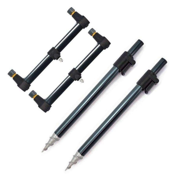 Planet Gates 2+2 Carp Fishing Bank Sticks and Buzz Bars for Bite Alarms Rod Rest Butt Carp Fishing Accessories