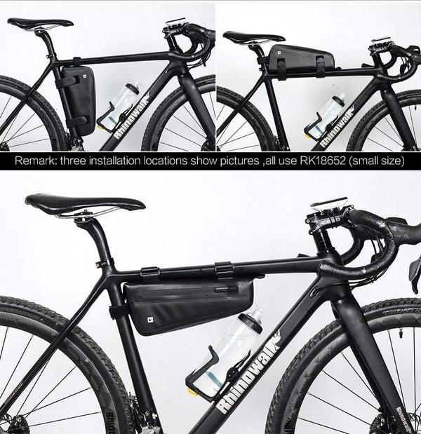 Planet Gates 2.2 L Bike Triangle Frame Bag Full Waterproof Front Tube Cycling Bag 2.8L for Road MTB Foldable Bike Storage Tool Panniers