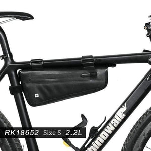 Planet Gates 2.2 L Bike Triangle Frame Bag Full Waterproof Front Tube Cycling Bag 2.8L for Road MTB Foldable Bike Storage Tool Panniers