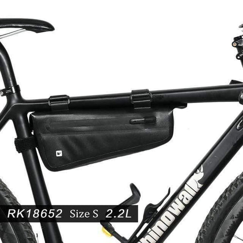 Planet Gates 2.2 L Bike Triangle Frame Bag Full Waterproof Front Tube Cycling Bag 2.8L for Road MTB Foldable Bike Storage Tool Panniers