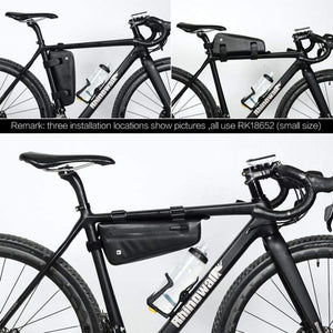 Planet Gates 2.2 L Bike Triangle Frame Bag Full Waterproof Front Tube Cycling Bag 2.8L for Road MTB Foldable Bike Storage Tool Panniers