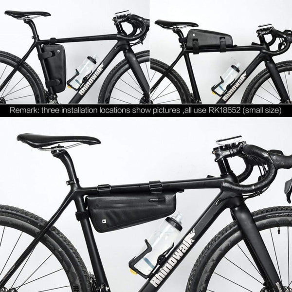 Planet Gates 2.2 L Bike Triangle Frame Bag Full Waterproof Front Tube Cycling Bag 2.8L for Road MTB Foldable Bike Storage Tool Panniers