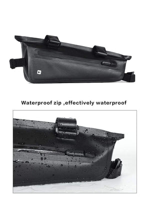 Planet Gates 2.2 L Bike Triangle Frame Bag Full Waterproof Front Tube Cycling Bag 2.8L for Road MTB Foldable Bike Storage Tool Panniers