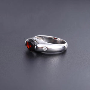 Planet Gates 2.21Ct Natural Red Garnet Gemstone Wedding Ring For Women Genuine Solid 925 Sterling Sliver Fine Jewelry