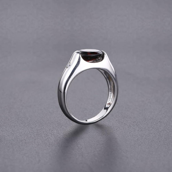 Planet Gates 2.21Ct Natural Red Garnet Gemstone Wedding Ring For Women Genuine Solid 925 Sterling Sliver Fine Jewelry