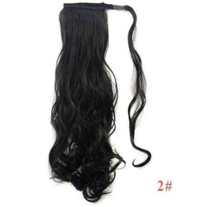 Planet Gates #2 / 22inches / China 22" Long Wave Clip In Hair Tail False Hair Ponytail Hairpiece With Hairpins Synthetic Wig Pony Tail Hair Extensions