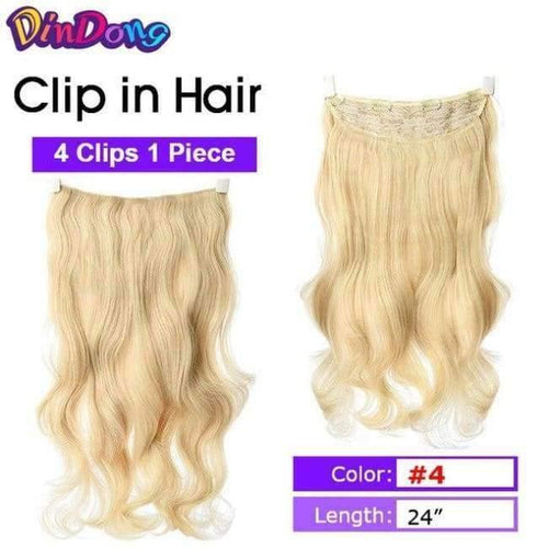 Planet Gates #2 / 24inches Synthetic Fish Line Hair Wavy Clip in Hair Extensions 3/4 Half Wig 3 Styles Available Premium Heat Resistant Hair