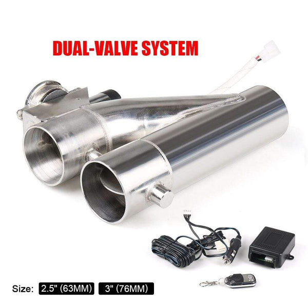 Planet Gates 2.25''/2.5'' /3.0'' Stainless Steel Headers Y Pipe Electric Exhaust Cutout Dual Valve With Remote Control Cut Out Down Pipe Kit