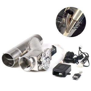 Planet Gates 2.25''/2.5'' /3.0'' Stainless Steel Headers Y Pipe Electric Exhaust Cutout Dual Valve With Remote Control Cut Out Down Pipe Kit