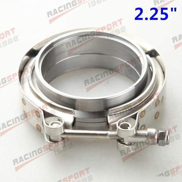 Planet Gates 2.25 Inch 1.5" 1.75"  2"  2.25" 2.5"  2.75"  3"  3.5"  4"Turbo Exhaust V-Band Clamp & Mild Steel Male/Female Flange Kit