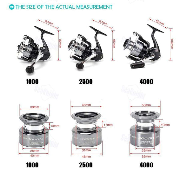 Planet Gates 2 / 2500 Series / China SIENNA FE 1000 2500 4000 Spinning Fishing Reel 1+1BB Front Drag XGT7 Body Saltewater Carp Fishing Reel