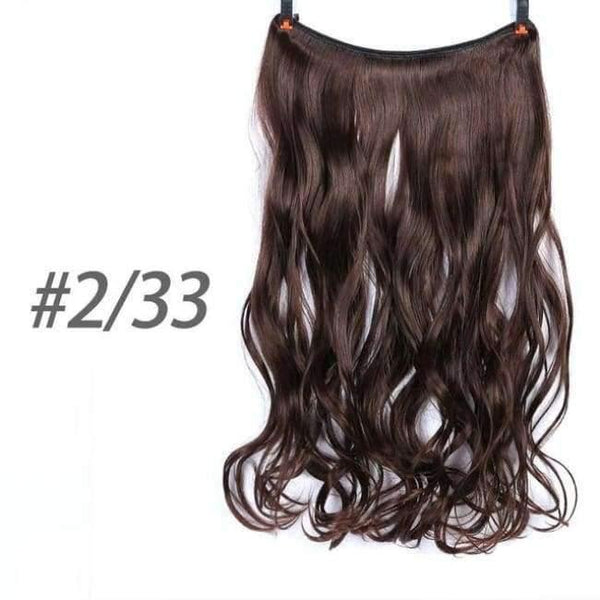 Planet Gates 2.33 1 / 22inches 22" 56 cm Long Wave Invisible Hair Extension Without Clip Fish Line Synthetic Wig as Natural Hair DIFE