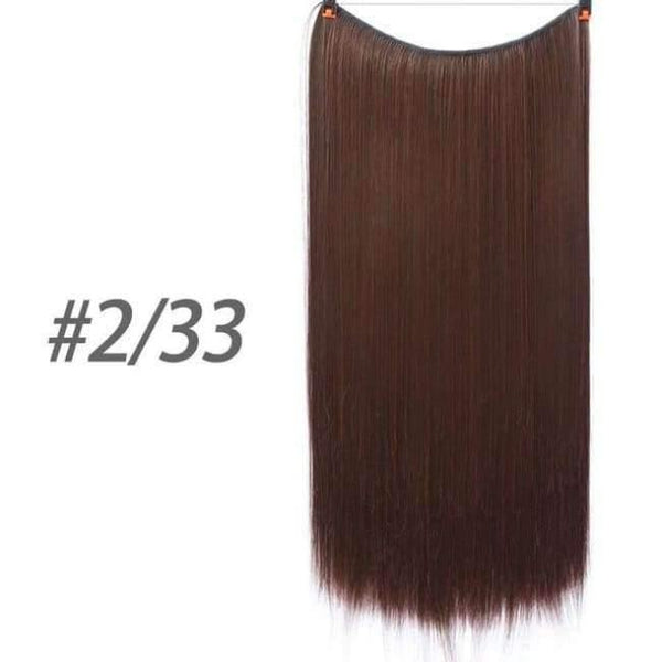 Planet Gates 2.33 / 22inches 22" 56 cm Long Wave Invisible Hair Extension Without Clip Fish Line Synthetic Wig as Natural Hair DIFE