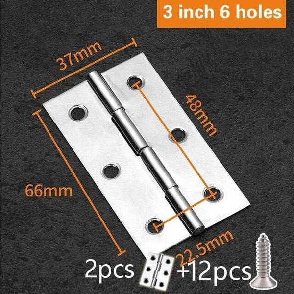 2pcs/set Stainless Steel Cabinet Door Hinge Boat Marine Cabinet Butt Hinge  1.5"/2"/2.5"/3"/4 Inch Length Used For Door Windows