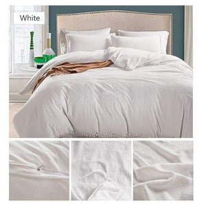 Planet Gates 2/3pc Pink Bedding Sets with Small Ball Microfiber Fabric Twin Double Queen King Duvet Cover Pillowcase Comfortable Home Textile