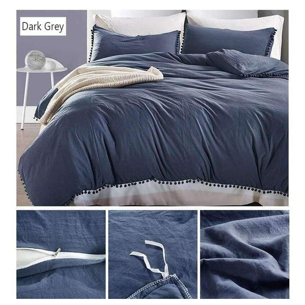 Planet Gates 2/3pc Pink Bedding Sets with Small Ball Microfiber Fabric Twin Double Queen King Duvet Cover Pillowcase Comfortable Home Textile