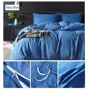 Planet Gates 2/3pc Pink Bedding Sets with Small Ball Microfiber Fabric Twin Double Queen King Duvet Cover Pillowcase Comfortable Home Textile