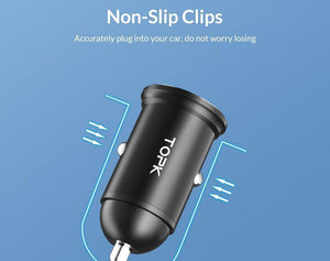 Planet Gates 2.4A Car Charger TOPK Mini USB Car Charger For iPhone Xiaomi Mobile Phone Tablet 3.1A Fast Charging  Dual USB Car-Charger Adapter in Car