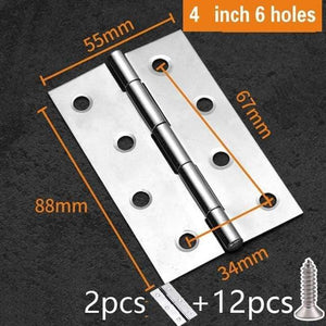 2Pcs Hinge Cabinet Doors Stainless Steel Flat  1 inch 1.5 inch 2inch 2.5 inch 3inch 4inch Windows Hinge Wooden Box Mini Hinge