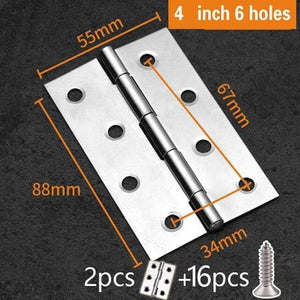 2pcs/set Stainless Steel Cabinet Door Hinge Boat Marine Cabinet Butt Hinge  1.5"/2"/2.5"/3"/4 Inch Length Used For Door Windows